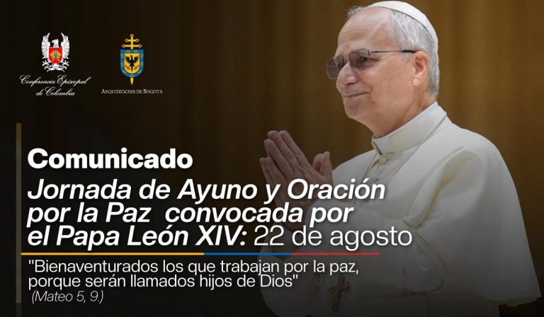 Iglesia en Colombia se une a la ‘Jornada mundial de oración y ayuno por la paz’ convocada por el Papa León XIV